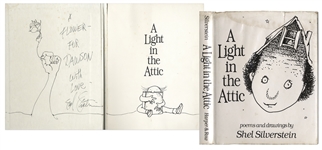Shel Silverstein Signed First Edition of A Light in the Attic, With Elaborate Hand-Drawn Sketch